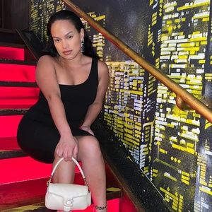 Naked wardrobe one sided black dress